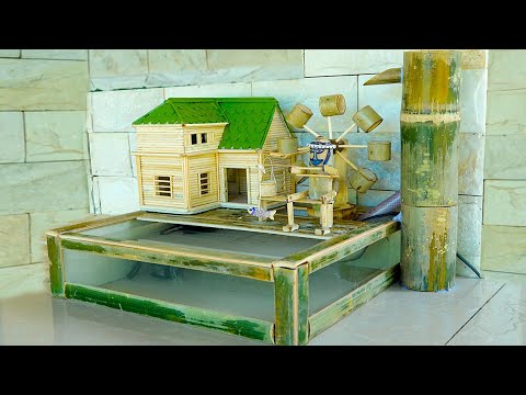 Building Amazing Bamboo Water Mountain And Aquarium -relax yourself after workout