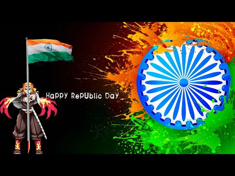 Republic Day Special | Anime Status - #vandemataram  | #republicday #animestatus #2024 #demonslayer