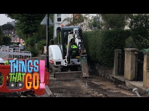 * DIGGER + HYDRAULIC BREAKER * | Trucks For Kids | Things That Go TV!