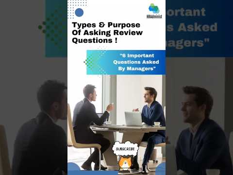 Types & Purpose Of Review Questions. #shorts #review #performance #appreciation #manager #pms #short