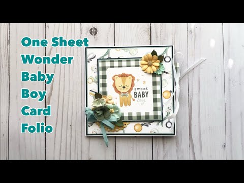 One Sheet Wonder Card Folio | Echo Park | It’s a￼  Boy collection