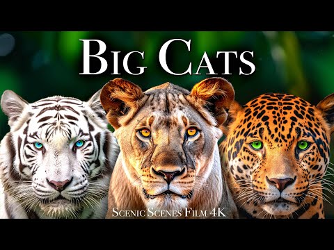 Big Cats 4K - Spectacular Scenes of Big Cats In Wild Nature | Scenic Relaxation Film