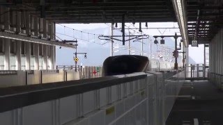 北陸新幹線 糸魚川駅に東京行はくたか到着 【鉄道唱歌 接近メロディー】