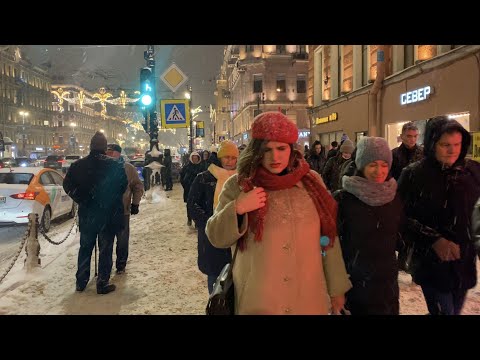 Russian , Walking Saint Petersburg  2022 | 4K 60fps | Россия , Санкт-Петербург 🇷🇺