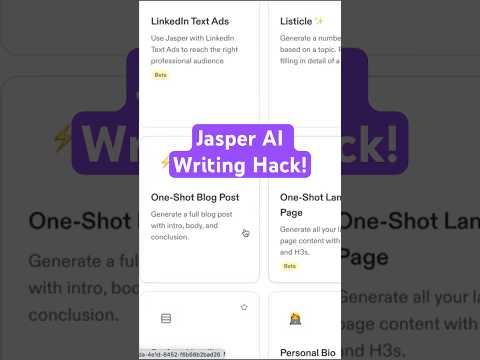 How to write blogs using Jasper AI Templates #jasperai #aiwritingtools #blogs