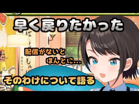 復帰して配信についての思いを語るスバル　[大空スバル/ホロライブ切り抜き]