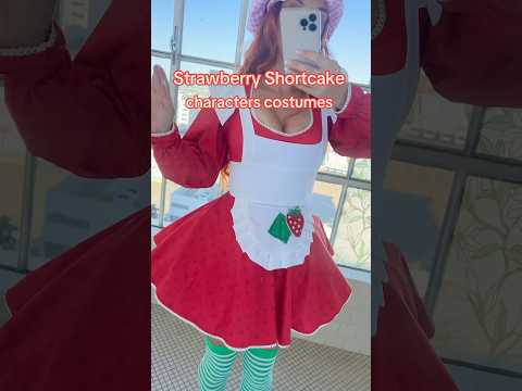 Sewing strawberry shortcake character Halloween costumes