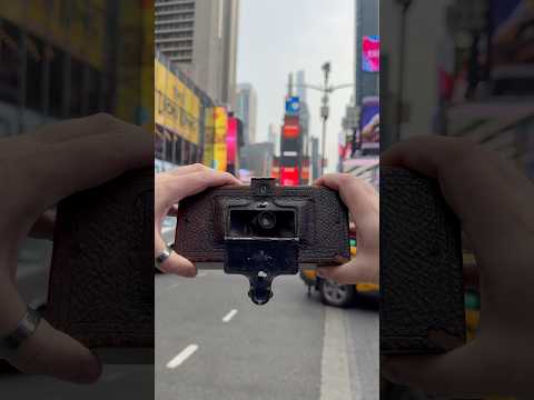 New York On A 130 Year-Old Panoramic Film Camera 🗽🎞️ #expiredfilmclub #newyork #shorts #fyp