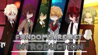 Fandoms React Introduction | BSD, GENSHIN, ORV, HP, AA, MTP | Eng/Rus | Gacha