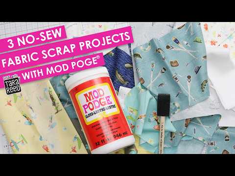 3 No Sew Fabric Scrap Projects with Mod Podge