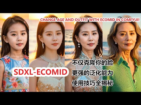 ECOMID 模型，轻松改变年龄和服装|AI Face Transformation! Change Age and Outfit with ECOMID in ComfyUI!