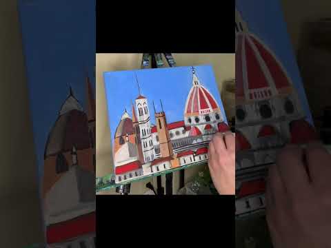 Florence painting part 3 #art #acrylicpainting #acrylic #paintingtechniques #painting #acryliccolour