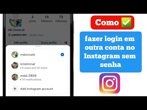 Como fazer login em outra conta no Instagram sem senha | Adicionar outra conta no Instagram