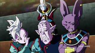 Whis and the other Gods react to Goku unlocking Ultra Instinct - English Dub