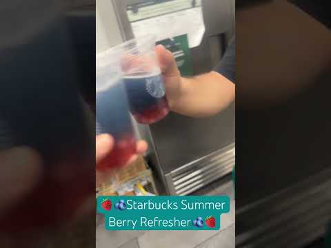 Starbucks Summer Berry Refresher #boba #starbuckscoffee #starbies  #coffeelover