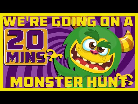 20 MINS: We're Going on a Monster Hunt + Freeze Dance, Dragon Hunt, Lava song for kindergarten