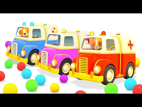 Top 10 cartoons for kids. Helper cars ready to go! Emergency vehicles and street vehicles for kids.