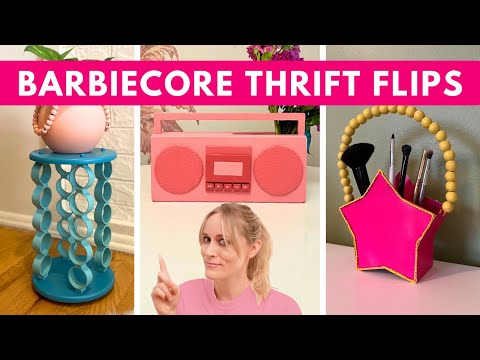 Turning Thrift Store Finds into DIY Barbiecore Decor | Thrift Flip