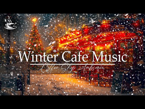 Winter Coffee Jazz❄️Light Jazz Instrumentals with Café Snowfall Ambience for a Relaxing Day☕