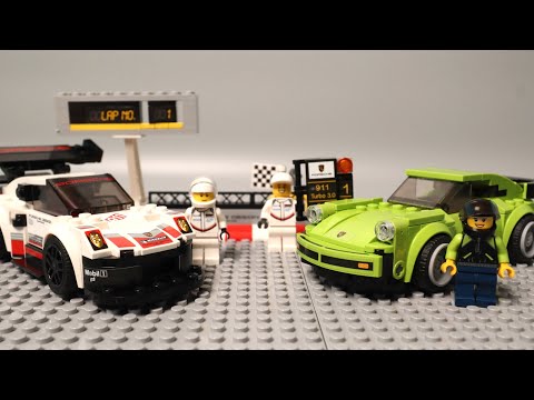 レゴ -  スピードチャンピオン - ポルシェ 911 RSR ＆ 911 ターボ 3.0  LEGO Porsche 911 RSR  & 911 Turbo 3.0