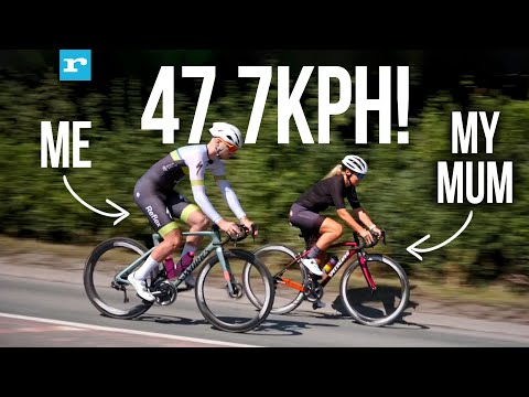 Me & My Mum Try To Ride At Olympic Road Race Speed! - How FAST Are Pro Cyclists?