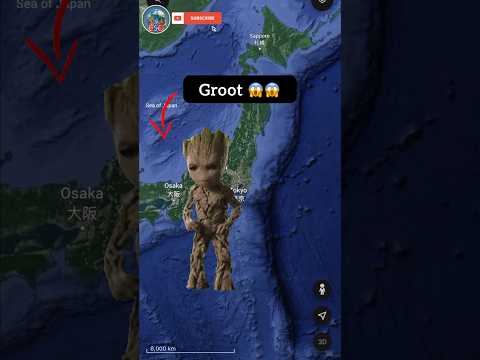 Groot Found On Google Earth 😱#shorts