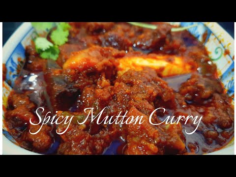 Andhra style mutton curry recipe in telugu|How to make garam masala powder|Mutton masala gravy