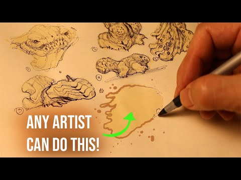 Tea Stain Magic: The Easiest Way to Draw Creatures Ever!