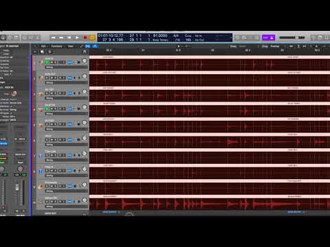 Logic Pro X   Flextime multi track Drum editing