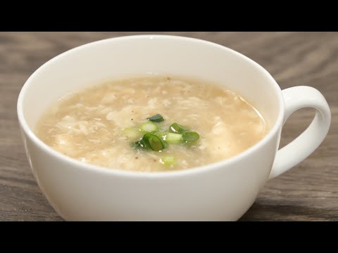 easy! fluffy! How to make egg drop soup