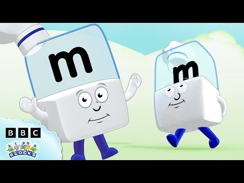 Marvellous Alphablock M 🍞 | Letter of the Week | Learn to Spell | @officialalphablocks