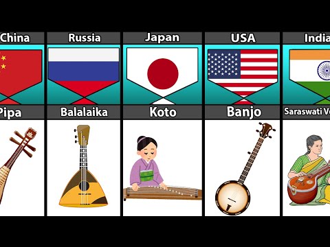 National Musical Instrument From Different Countries