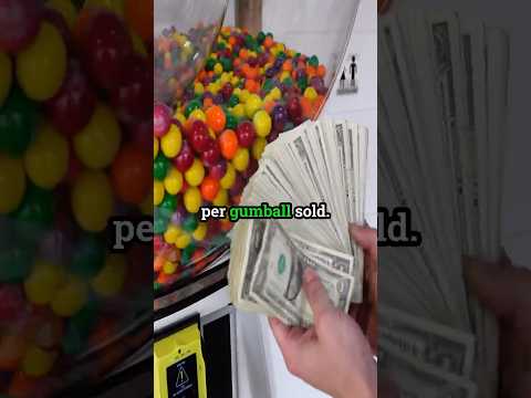 How Much Can You Make From A GIANT Gumball Machine?!