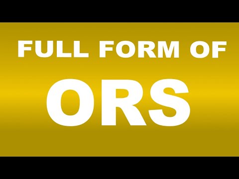 Full Form of ORS | What is ORS Full Form | ORS Abbreviation