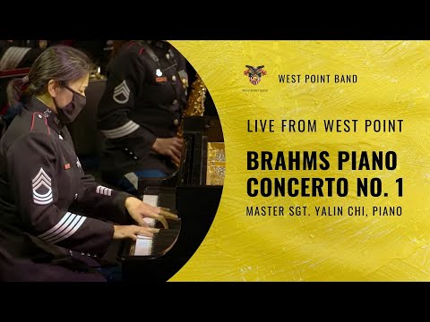 Brahms Piano Concerto No. 1 live from West Point, MSG Yalin Chi | West Point Band