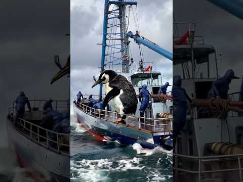 GIANT sea creature caught by fishermen🌊🐟