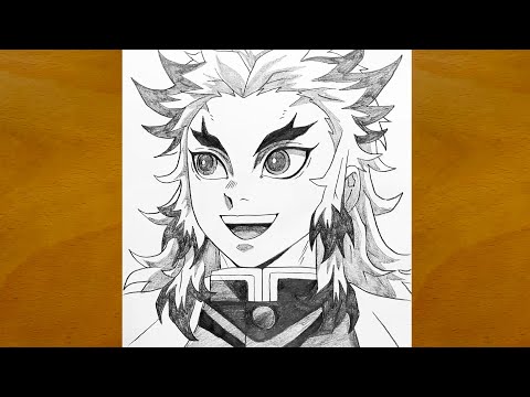 How to Draw Rengoku Kyojuro from Demon Slayer || Easy Anime Sketch || Step-by-Step Guide