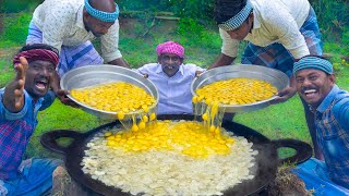 POTATO OMELETTE | BIG Spanish Omelette Recipe Cooking in Indian Village | Egg Recipes | Egg Omelette