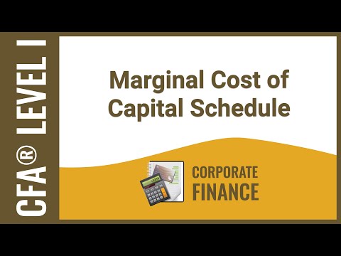 CFA® Level I Corporate Finance - Marginal Cost of Capital Schedule