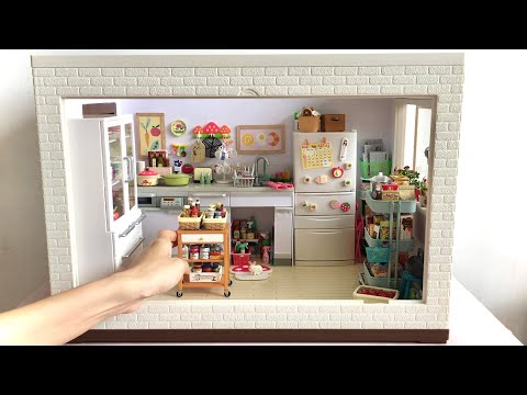 Toy Miniature Dollhouse Roombox | Re-Ment Mini Kitchen | Puppenhaus | Puppenküche | Dukkehus