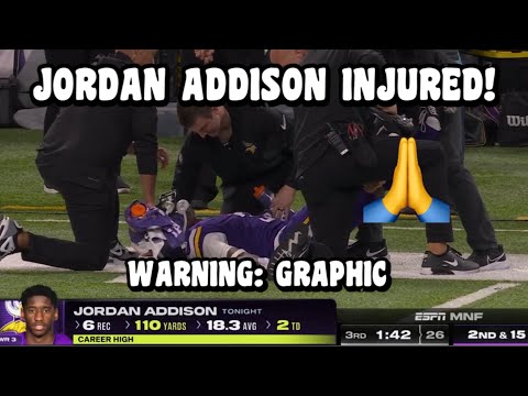 Jordan Addison SCARY INJURY & LEAVES GAME 😨 Vikings Vs 49ers 2023 highlights