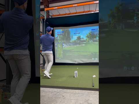 When it rains, we golf on the Skytrak Plus #golf #golfswing #practice #simulator #skytrak