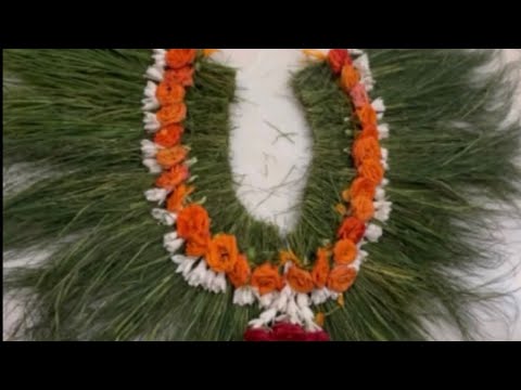 அருகம்புல் மாலை கட்டுவது எப்படி?/How to Make Arugampul garland#handcrafted #spritual