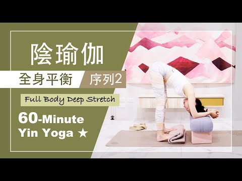 60分鐘 陰瑜伽【全身平衡/序列2】Yin Yoga ★ #自我按摩 #靜觀冥想 #深度放鬆舒展 #平衡之身和平之心