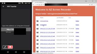 AZ Screen Recorder Wifi Transfer