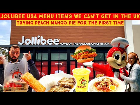 Trying ALL The Jollibee Menu Items We Can't Get In The UK - Peach Mango Pie, Palabok & More