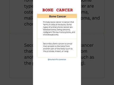 Bone Cancer - Spread of Bone Cancer Primary Bone Cancer Secondary Bone Cancer  #bonecancer