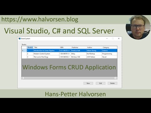 Visual Studio, C# and SQL Server - Creating a Windows Forms CRUD Application