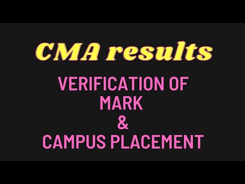 After cma result | Reverification & campus placement of