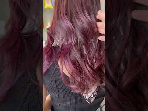 Hair color Cassis violet color　#hairdye #haircolor